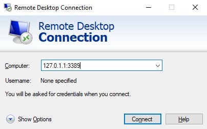 Remote desktop connection